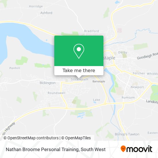 Nathan Broome Personal Training map