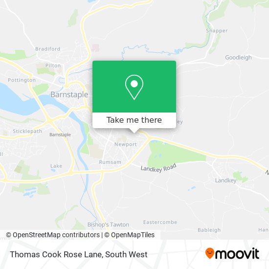 Thomas Cook Rose Lane map