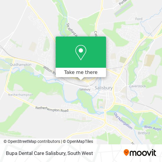 Bupa Dental Care Salisbury map