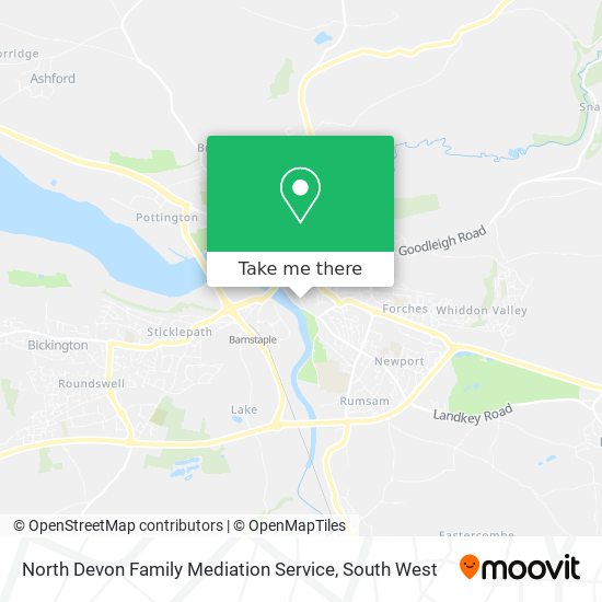 North Devon Family Mediation Service map