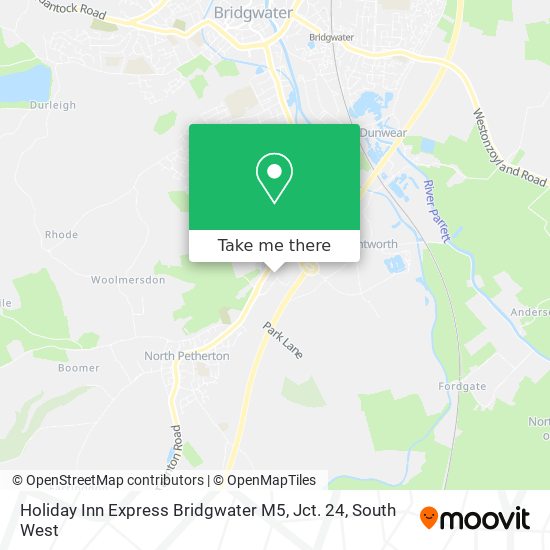 Holiday Inn Express Bridgwater M5, Jct. 24 map