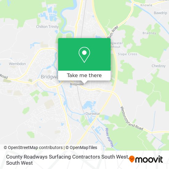 County Roadways Surfacing Contractors South West map