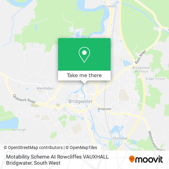 Motability Scheme At Rowcliffes VAUXHALL Bridgwater map