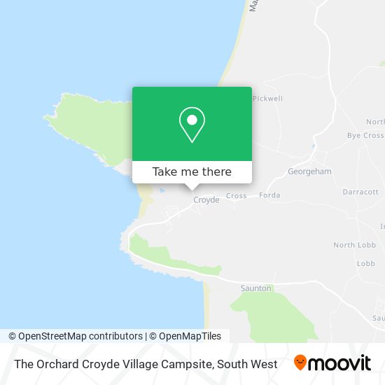 The Orchard Croyde Village Campsite map