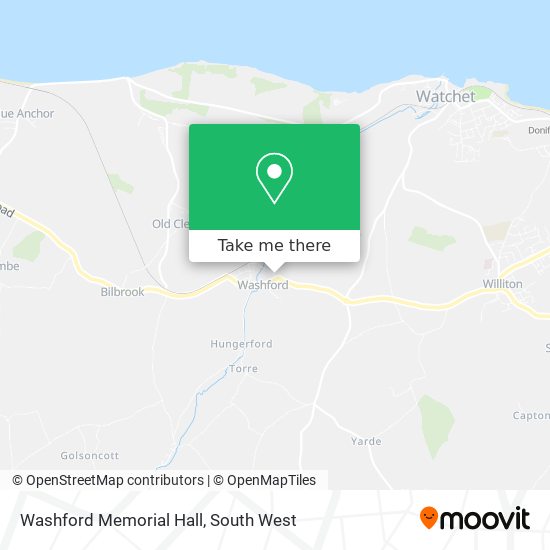 Washford Memorial Hall map
