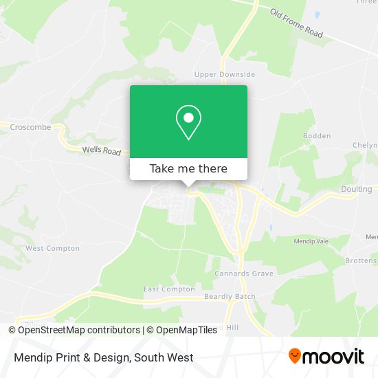 Mendip Print & Design map