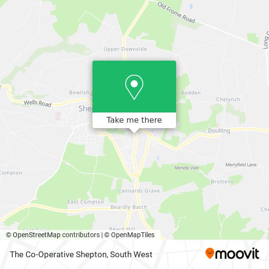 The Co-Operative Shepton map