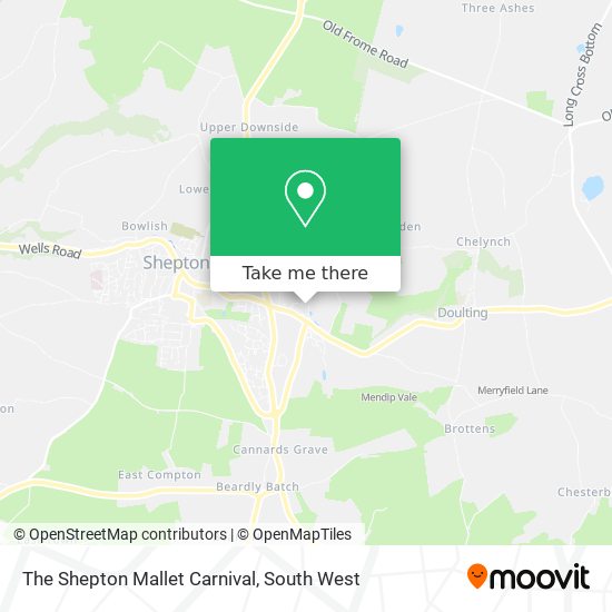 The Shepton Mallet Carnival map