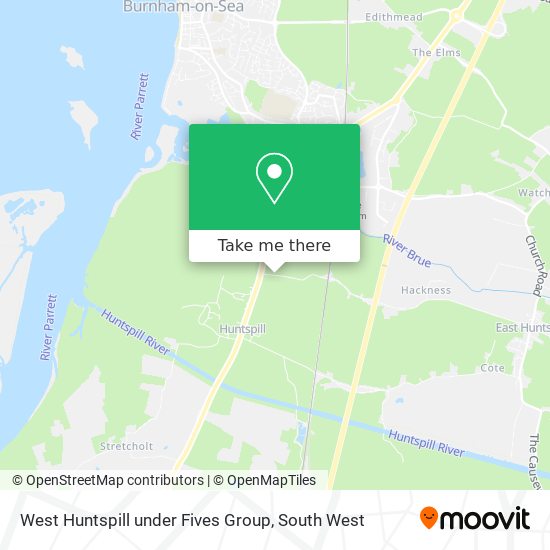 West Huntspill under Fives Group map