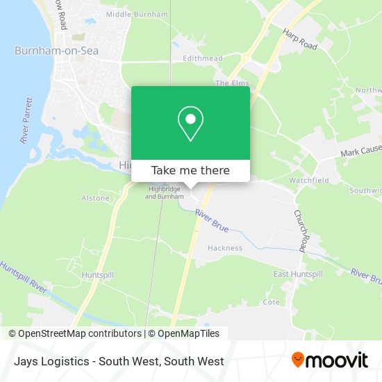Jays Logistics - South West map