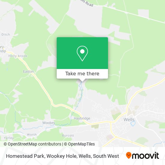 Homestead Park, Wookey Hole, Wells map