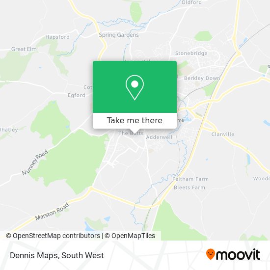 How to get to Dennis Maps in Mendip by Bus or Train?