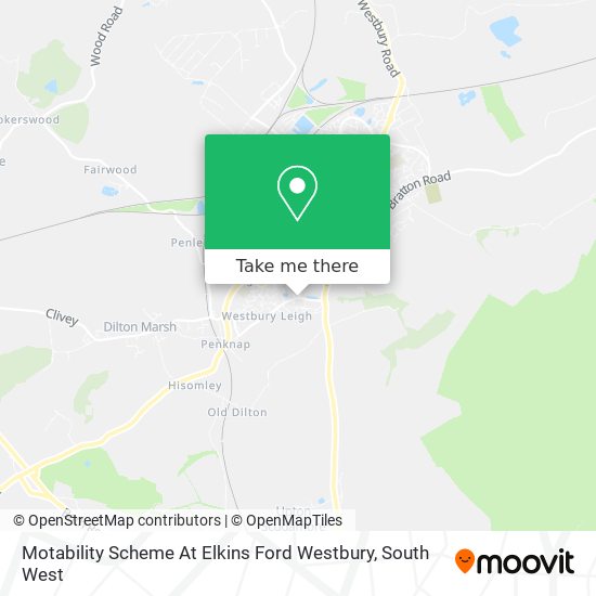 Motability Scheme At Elkins Ford Westbury map