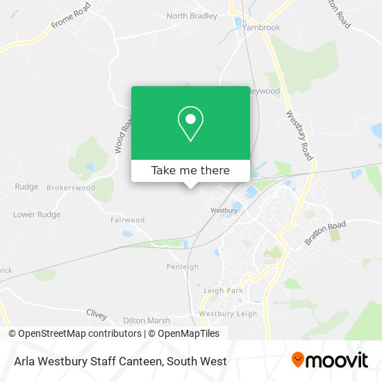 Arla Westbury Staff Canteen map