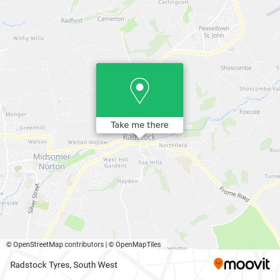 Radstock Tyres map