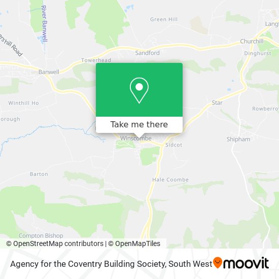 Agency for the Coventry Building Society map
