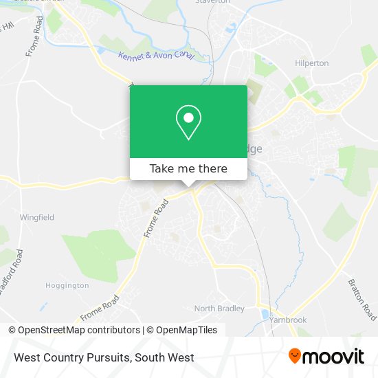 West Country Pursuits map