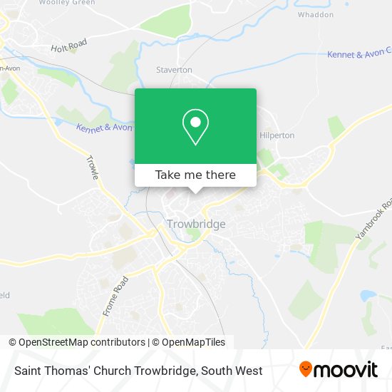 Saint Thomas' Church Trowbridge map