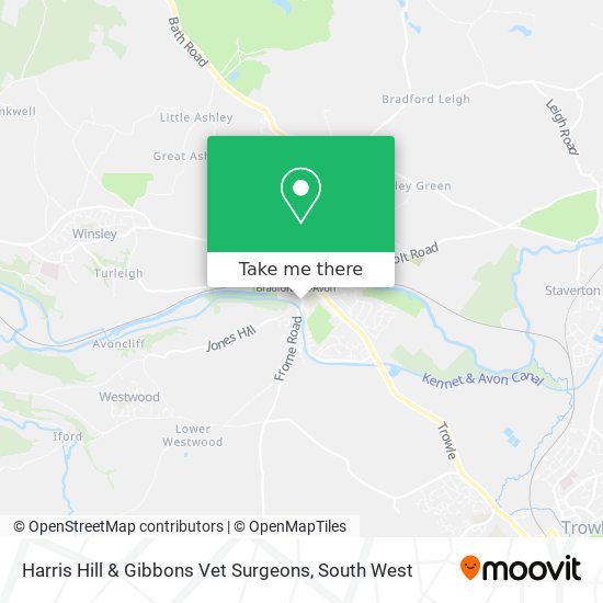 Harris Hill & Gibbons Vet Surgeons map