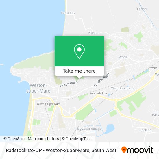 Radstock Co-OP - Weston-Super-Mare map