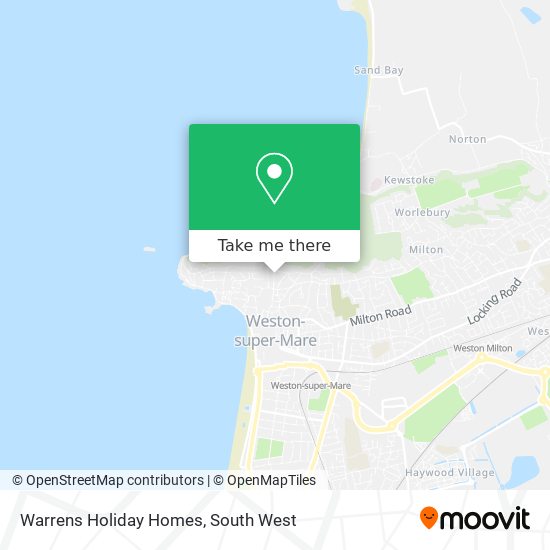 Warrens Holiday Homes map