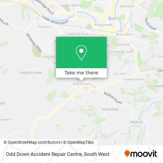 Odd Down Accident Repair Centre map