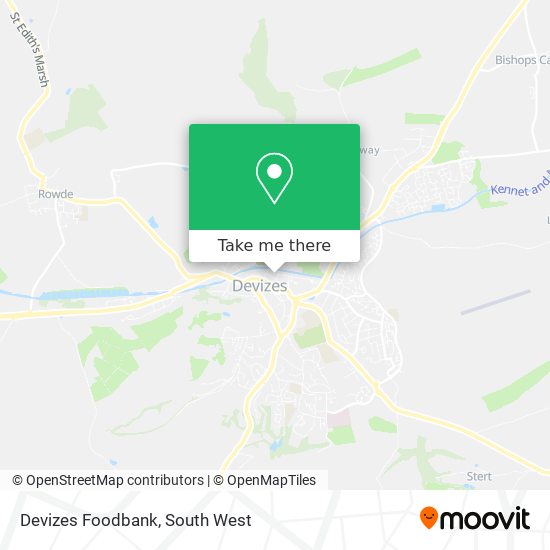 Devizes Foodbank map