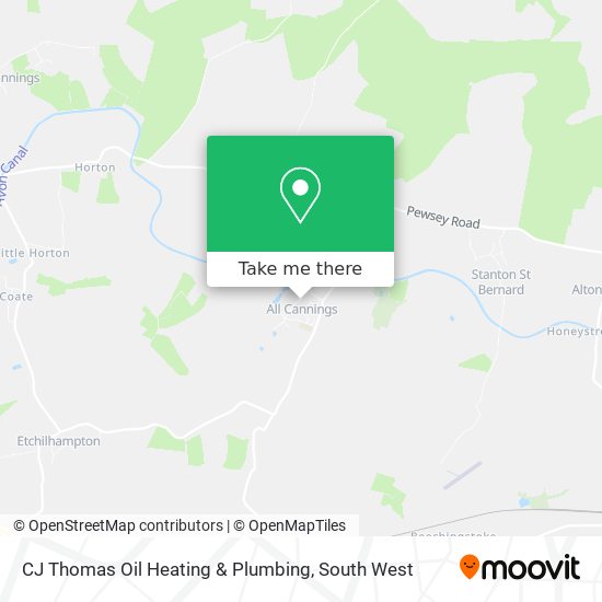 CJ Thomas Oil Heating & Plumbing map