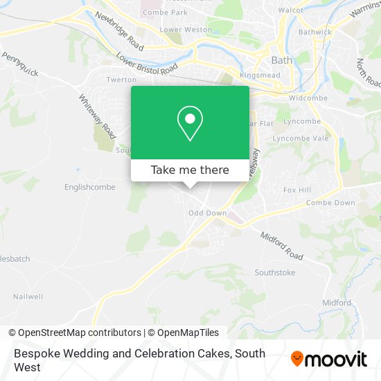 Bespoke Wedding and Celebration Cakes map