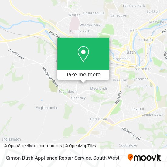 Simon Bush Appliance Repair Service map