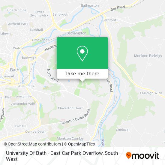 University Of Bath - East Car Park Overflow map