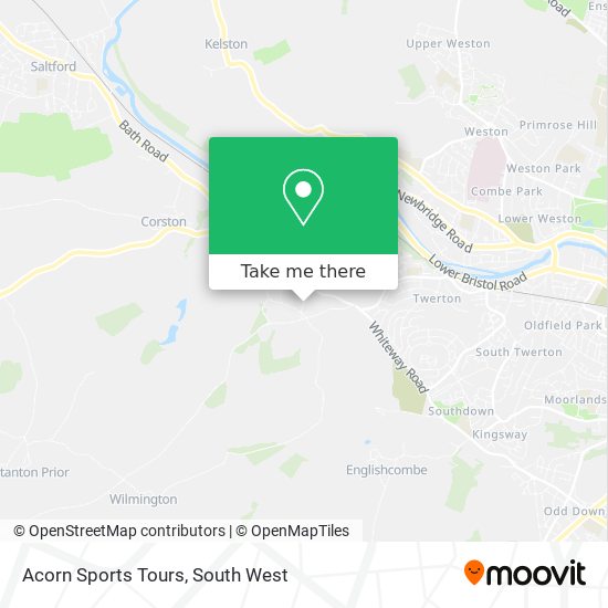 Acorn Sports Tours map
