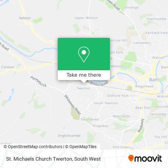 St. Michaels Church Twerton map