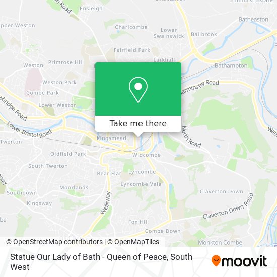 Statue Our Lady of Bath - Queen of Peace map