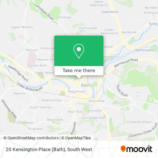 20 Kensington Place (Bath) map