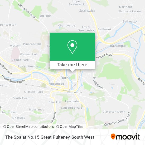 The Spa at No.15 Great Pulteney map
