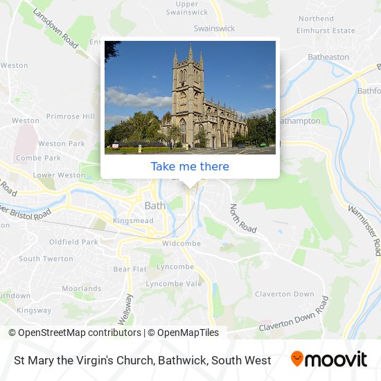 St Mary the Virgin's Church, Bathwick map