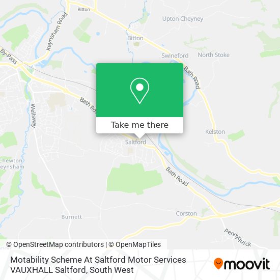 Motability Scheme At Saltford Motor Services VAUXHALL Saltford map
