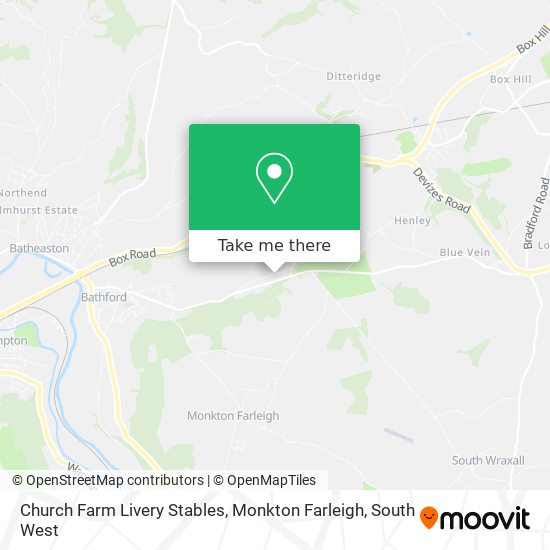 Church Farm Livery Stables, Monkton Farleigh map