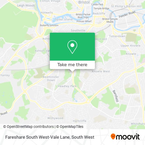 Fareshare South West-Vale Lane map