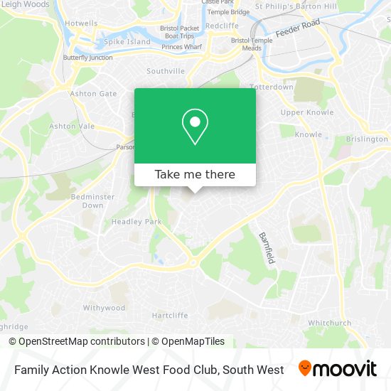 Family Action Knowle West Food Club map