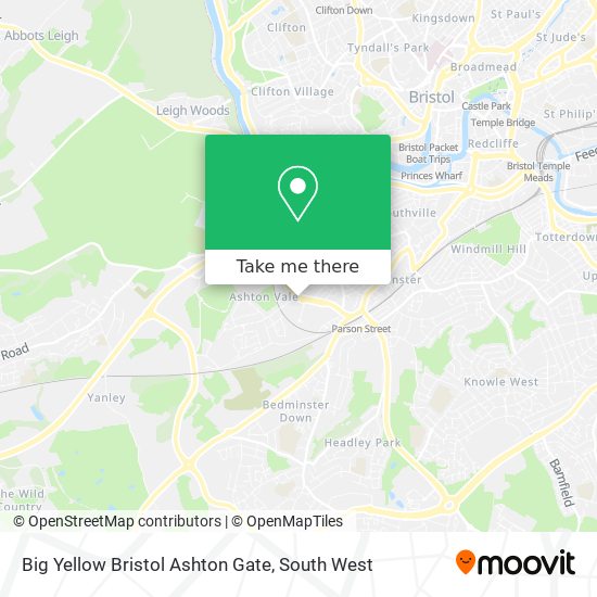Big Yellow Bristol Ashton Gate map
