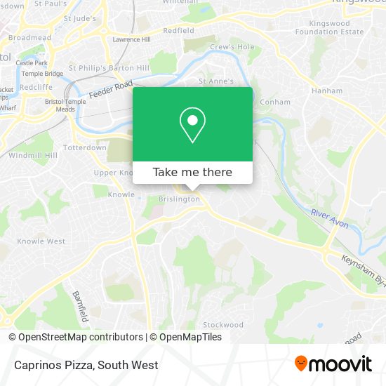 Caprinos Pizza map