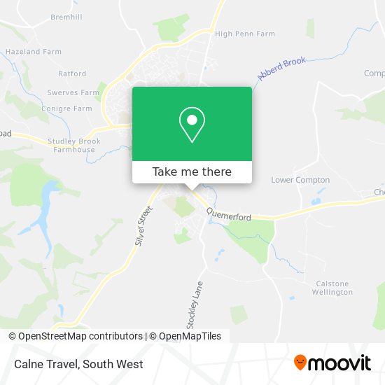 Calne Travel map