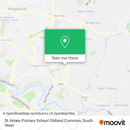 St Annes Primary School Oldland Common map