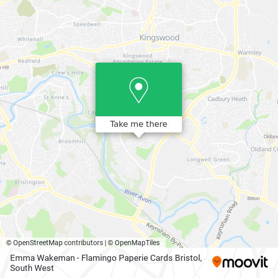 Emma Wakeman - Flamingo Paperie Cards Bristol map
