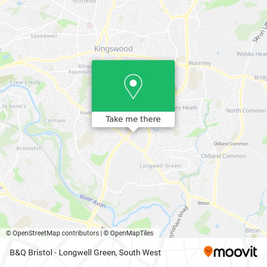 B&Q Bristol - Longwell Green map