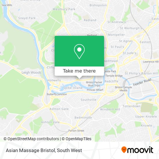 Asian Massage Bristol map
