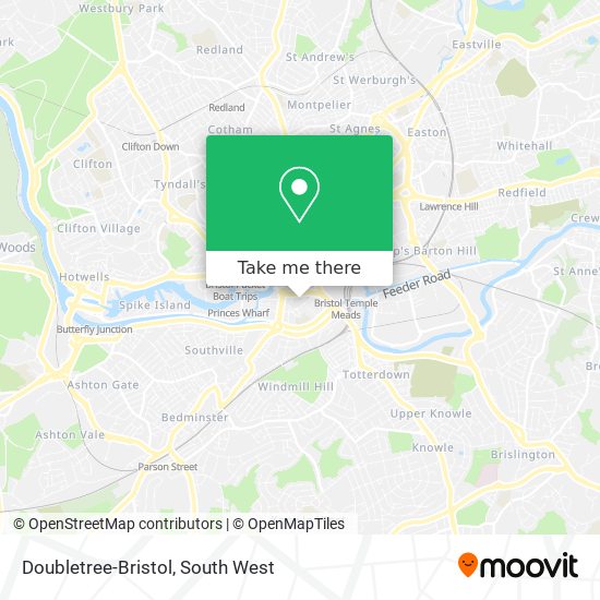 Doubletree-Bristol map