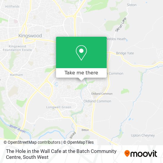 The Hole in the Wall Cafe at the Batch Community Centre map